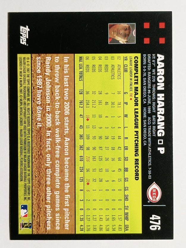 2007 Topps #476 Aaron Harang