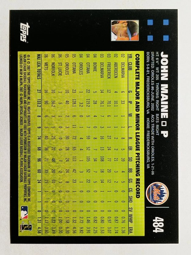 2007 Topps #484 John Maine
