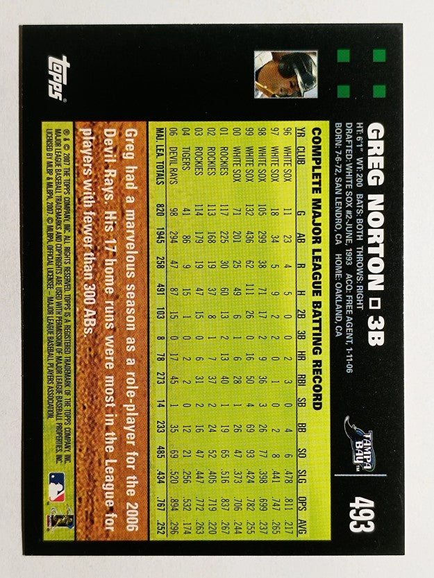 2007 Topps #493 Greg Norton
