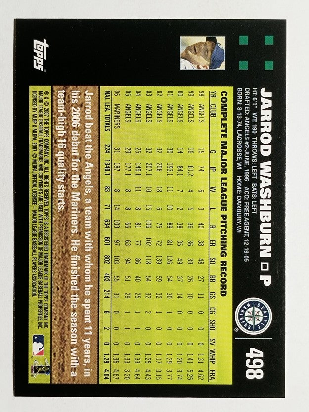 2007 Topps #498 Jarrod Washburn