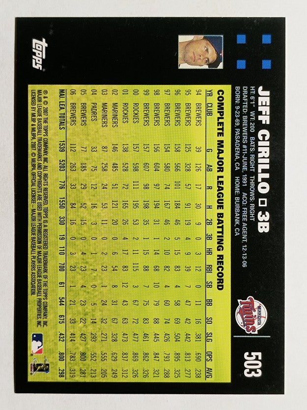 2007 Topps #503 Jeff Cirillo