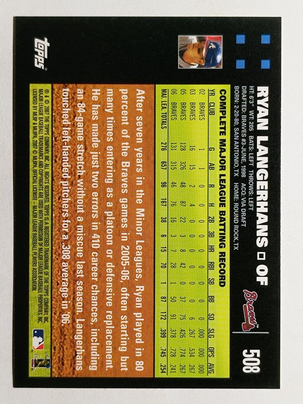 2007 Topps #508 Ryan Langerhans