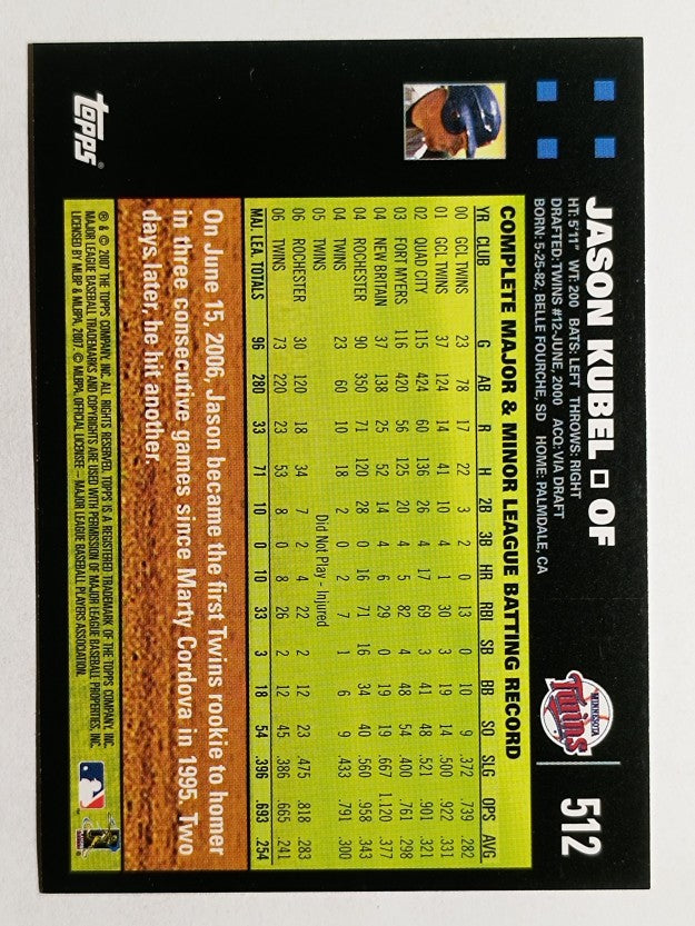 2007 Topps #512 Jason Kubel