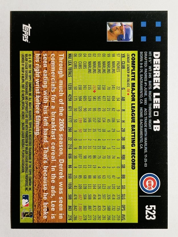 2007 Topps #523 Derrek Lee