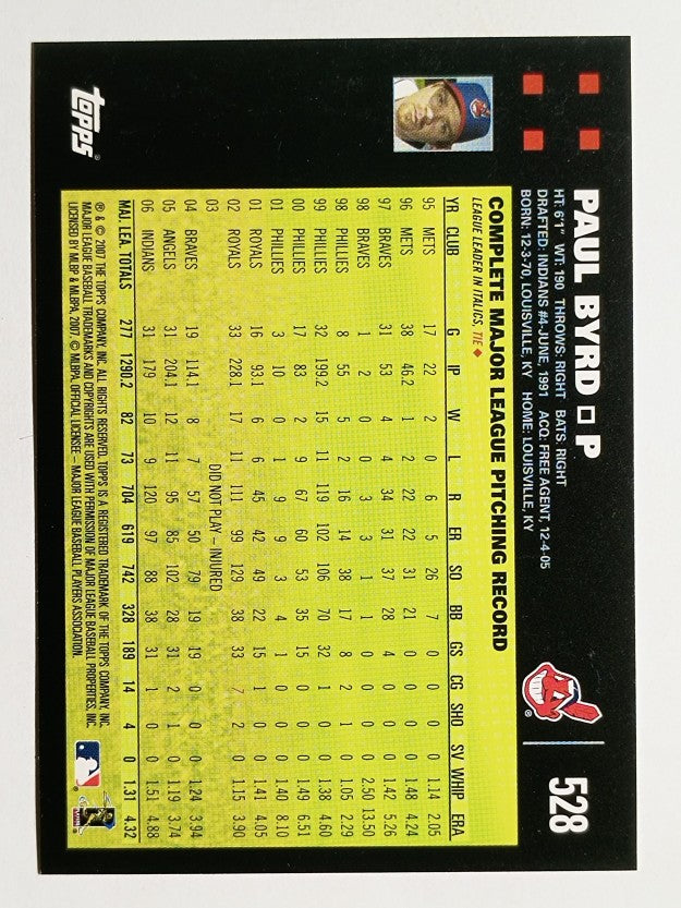 2007 Topps #528 Paul Byrd