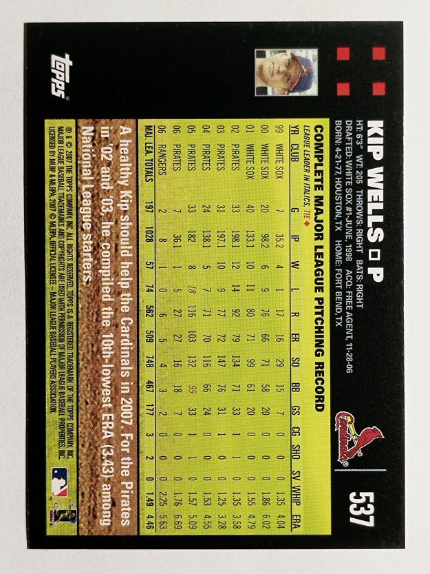 2007 Topps #537 Kip Wells