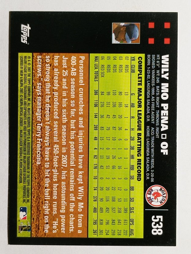 2007 Topps #538 Wily Mo Pena