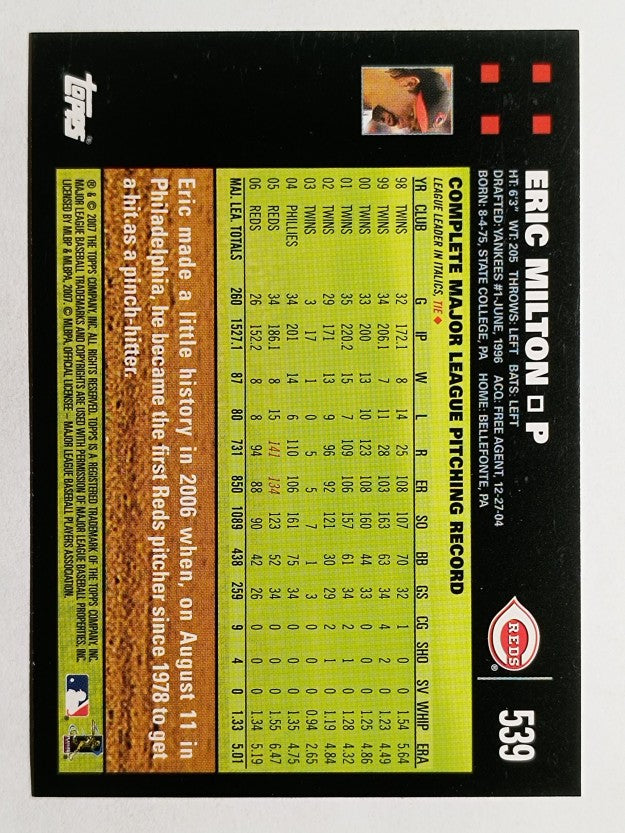 2007 Topps #539 Eric Milton