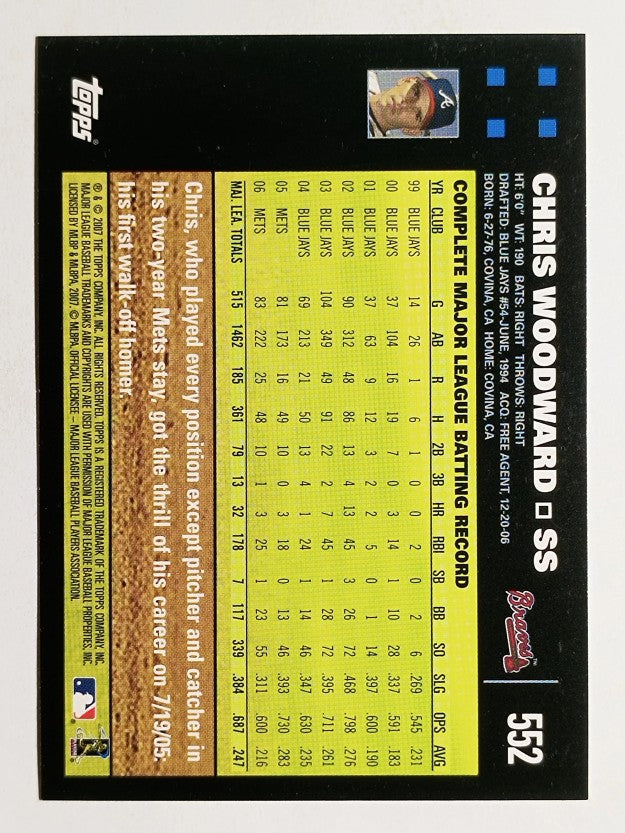 2007 Topps #552 Chris Woodward