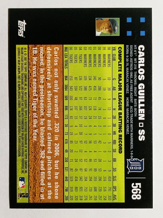 2007 Topps #568 Carlos Guillen