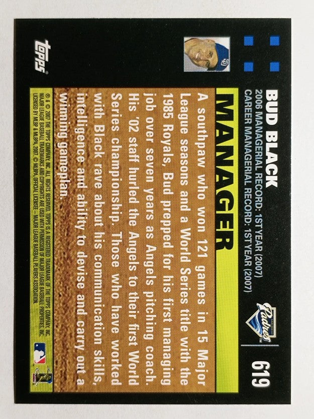 2007 Topps #619 Bud Black MG