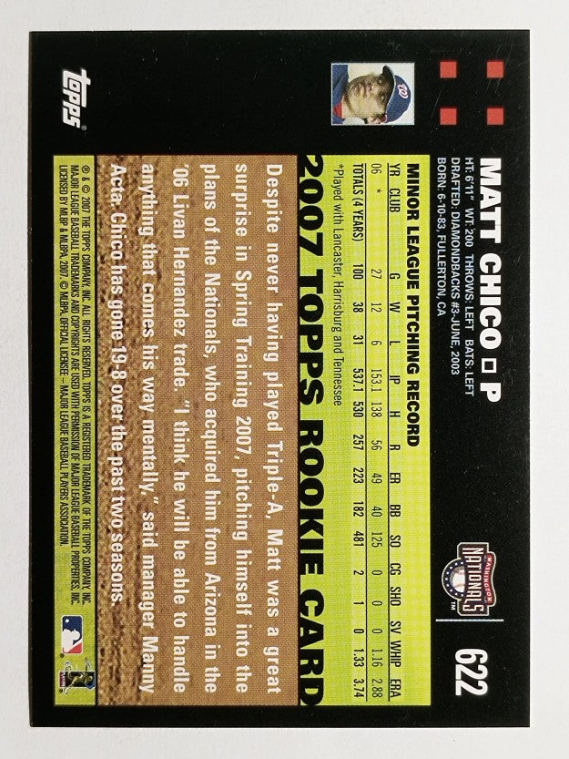 2007 Topps #622 Matt Chico