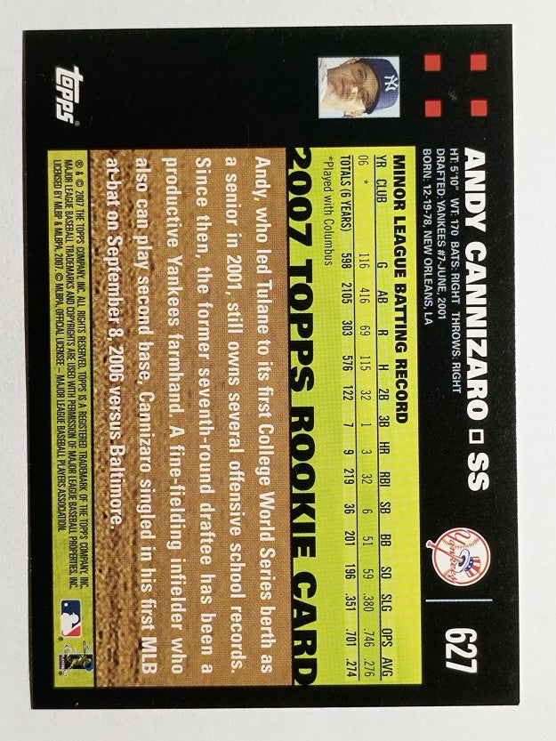 2007 Topps #627 Andy Cannizaro RC