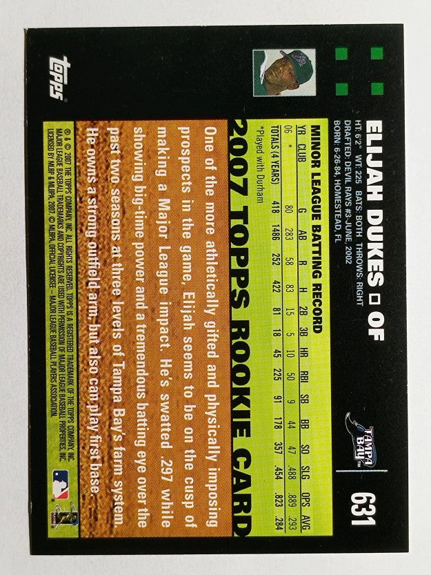2007 Topps #631 Elijah Dukes RC