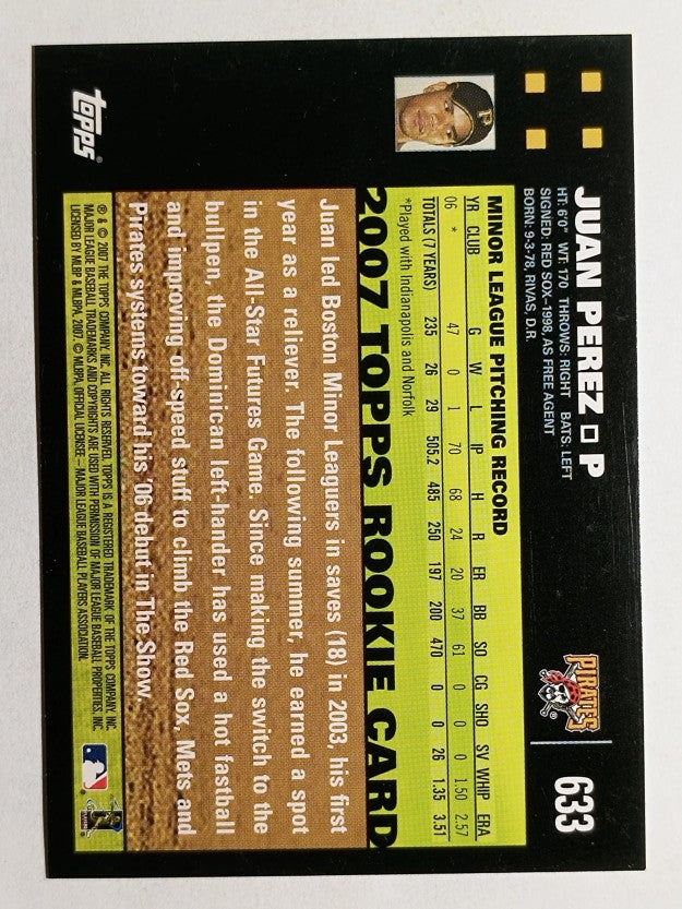 2007 Topps #633 Juan Perez RC