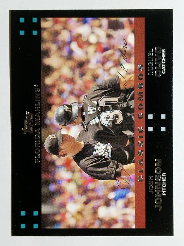 2007 Topps #652 Josh Johnson/Miguel Olivo CC