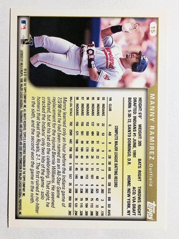 1999 Topps #15 Manny Ramirez