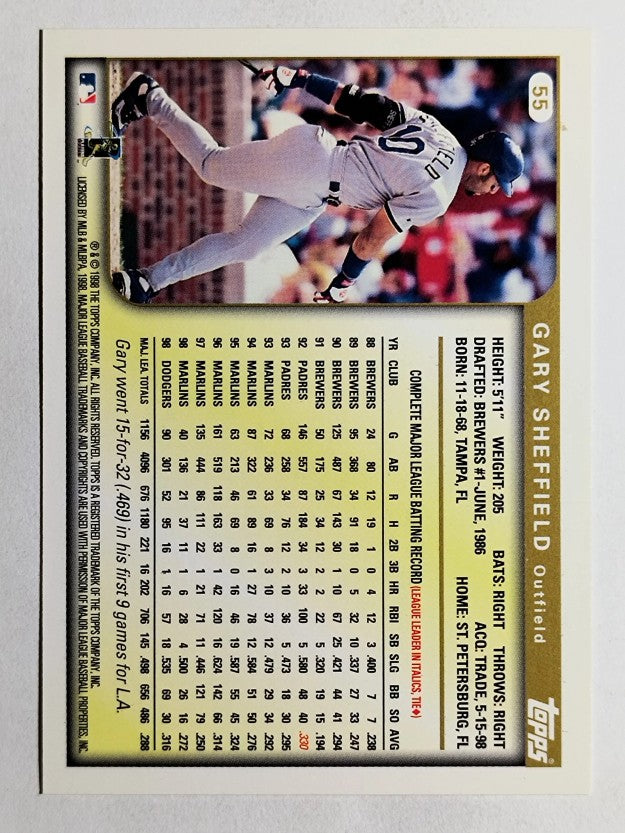 1999 Topps #55 Gary Sheffield