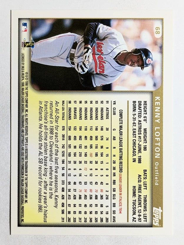 1999 Topps #68 Kenny Lofton