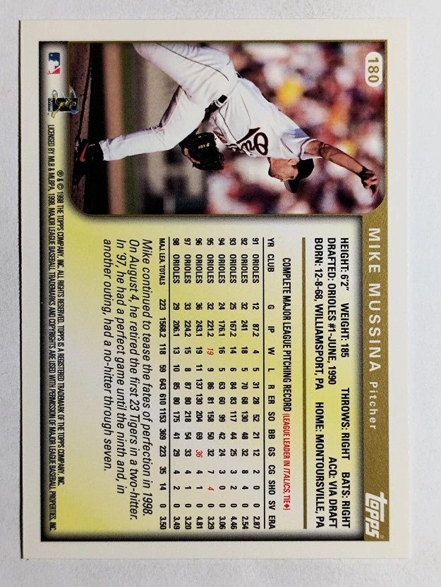 1999 Topps #180 Mike Mussina