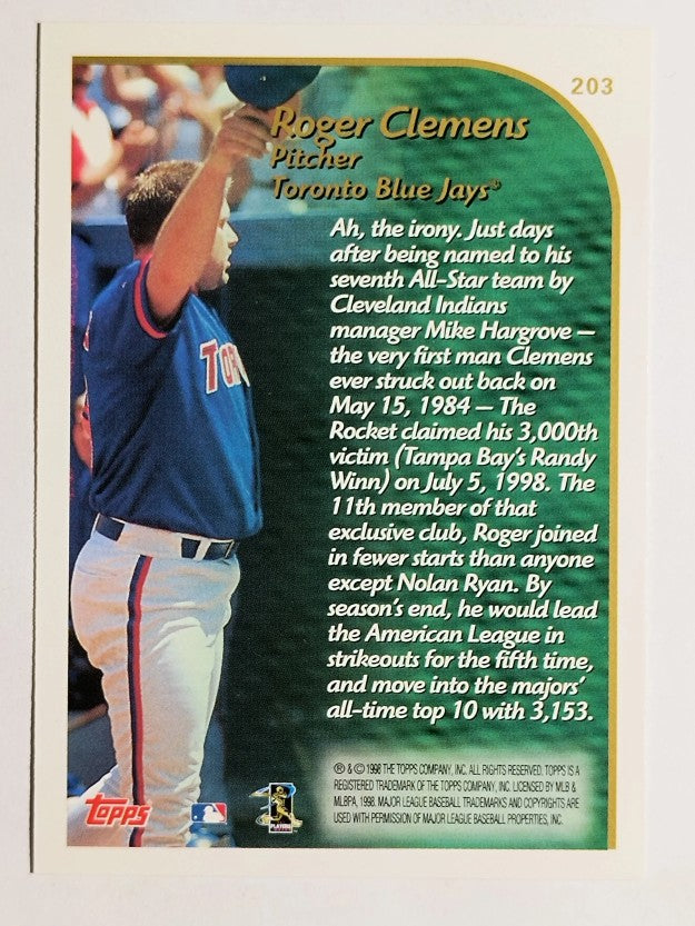 1999 Topps #203 Roger Clemens HL