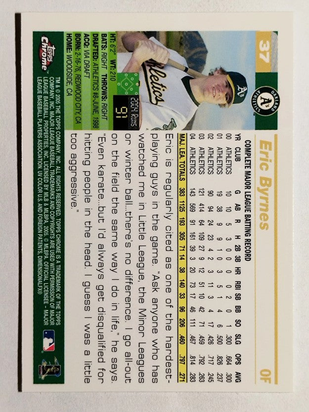 2005 Topps Chrome #37 Eric Byrnes