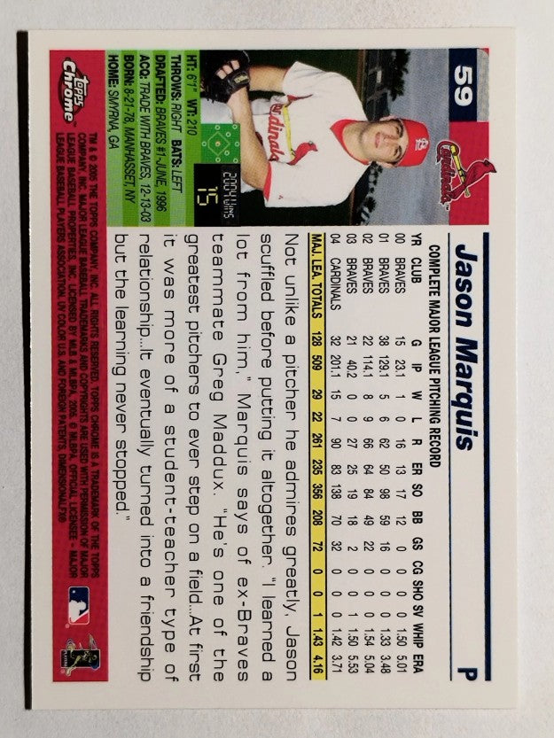 2005 Topps Chrome #59 Jason Marquis