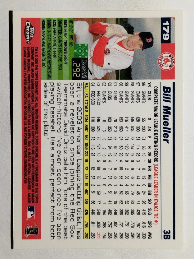 2005 Topps Chrome #179 Bill Mueller