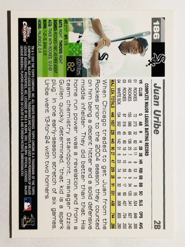 2005 Topps Chrome #186 Juan Uribe