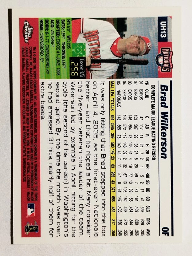 2005 Topps Chrome Update #13 Brad Wilkerson