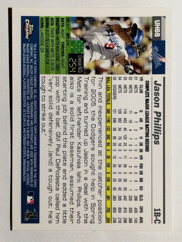 2005 Topps Chrome Update #68 Jason Phillips