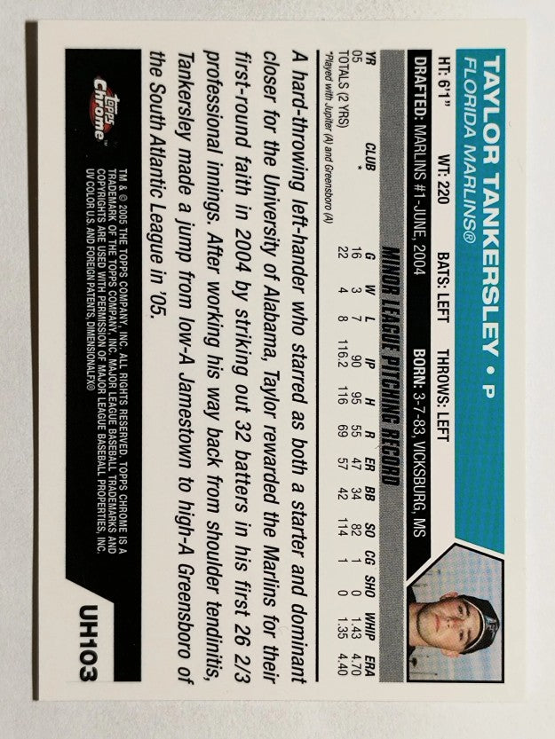 2005 Topps Chrome Update #103 Taylor Tankersley PROS
