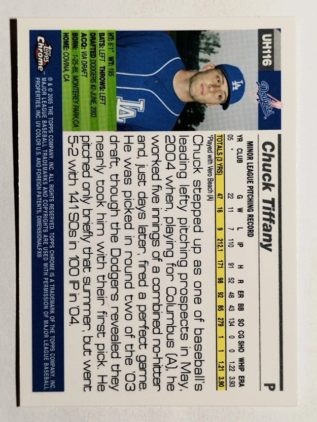 2005 Topps Chrome Update #116 Chuck Tiffany FY RC