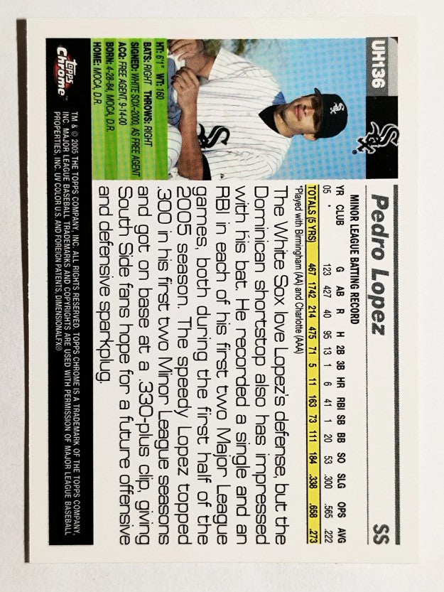 2005 Topps Chrome Update #136 Pedro Lopez FY RC