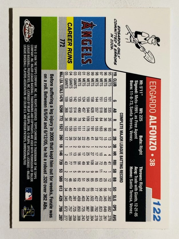 2006 Topps Chrome #122 Edgardo Alfonzo