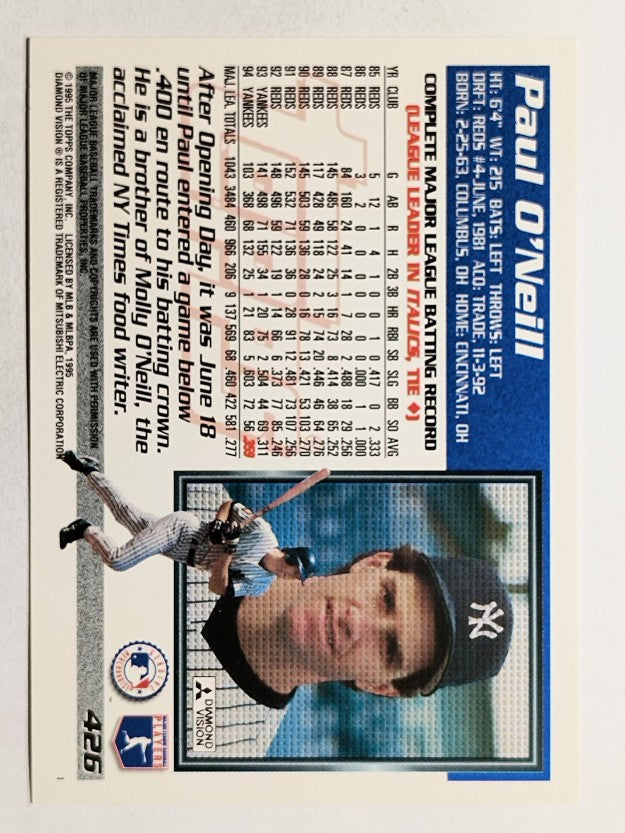 1995 Topps #426 Paul O'Neill