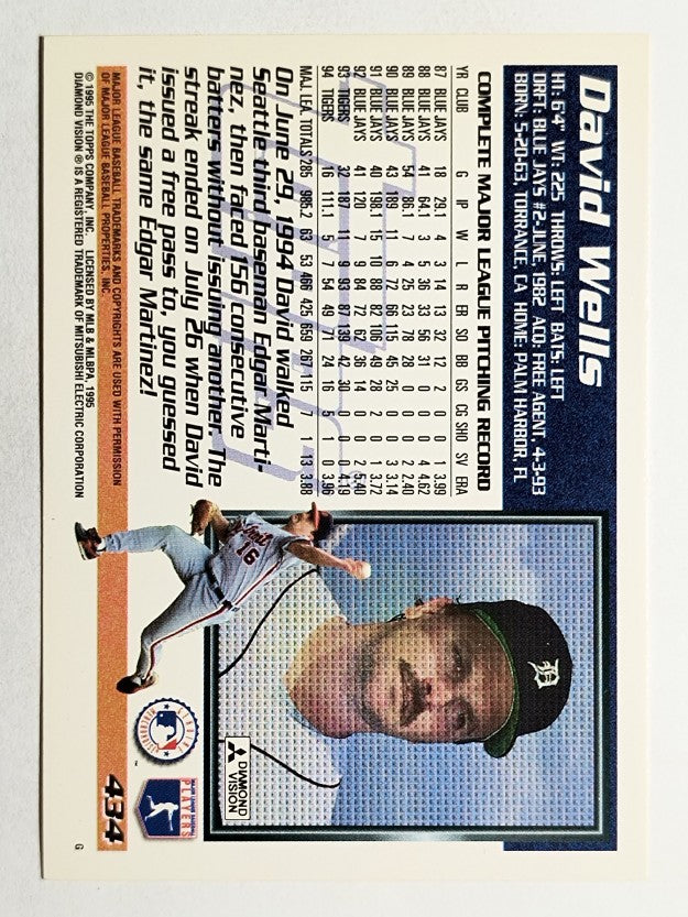1995 Topps #434 David Wells
