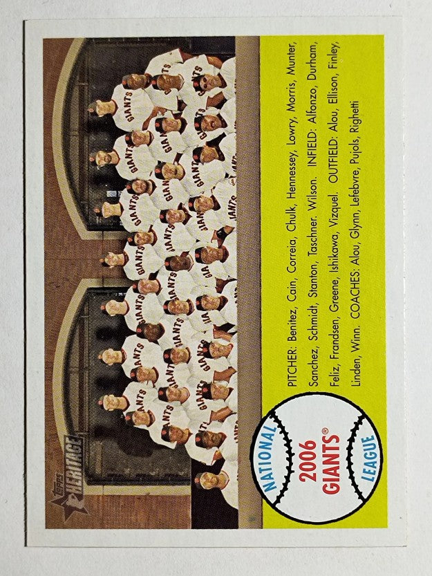 2007 Topps Heritage #19 San Francisco Giants TC