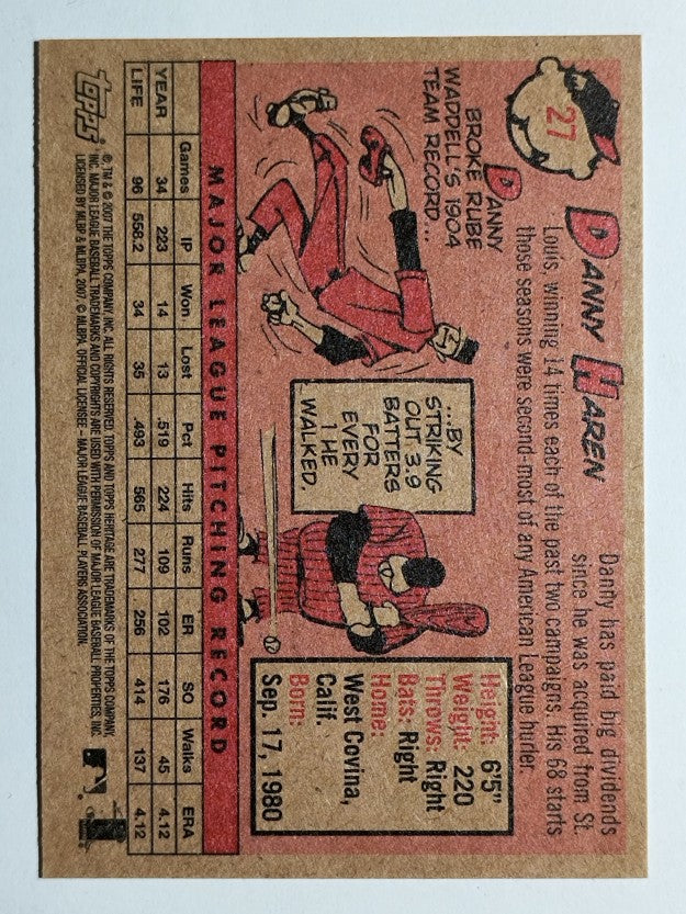 2007 Topps Heritage #27 Danny Haren