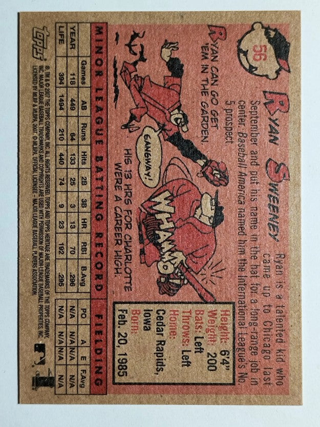 2007 Topps Heritage #56 Ryan Sweeney