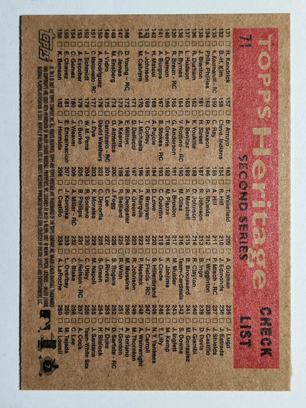 2007 Topps Heritage #71 Los Angeles Dodgers TC