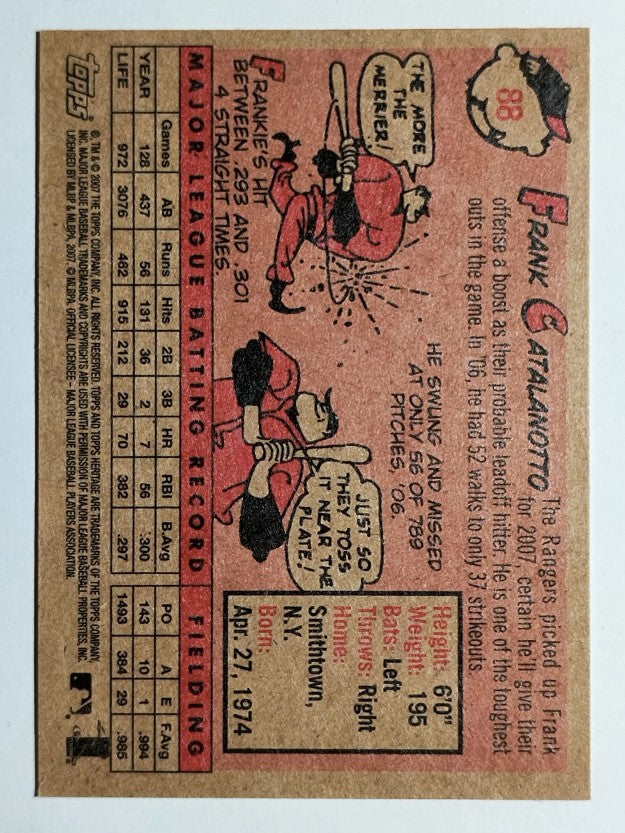 2007 Topps Heritage #88 Frank Catalanotto