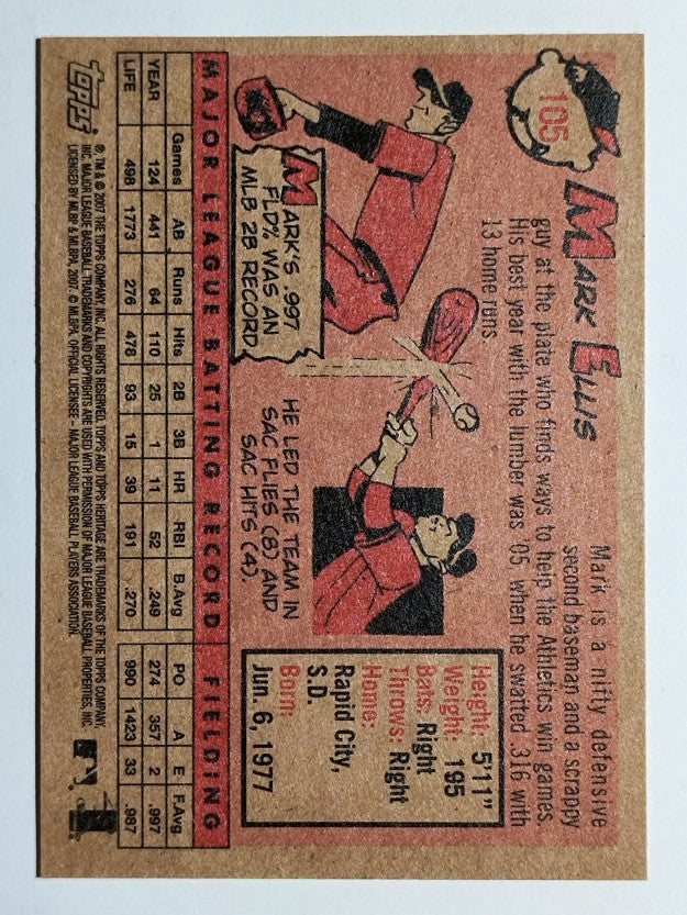 2007 Topps Heritage #105 Mark Ellis