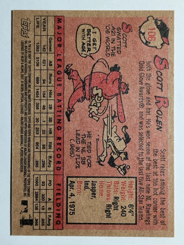 2007 Topps Heritage #106 Scott Rolen