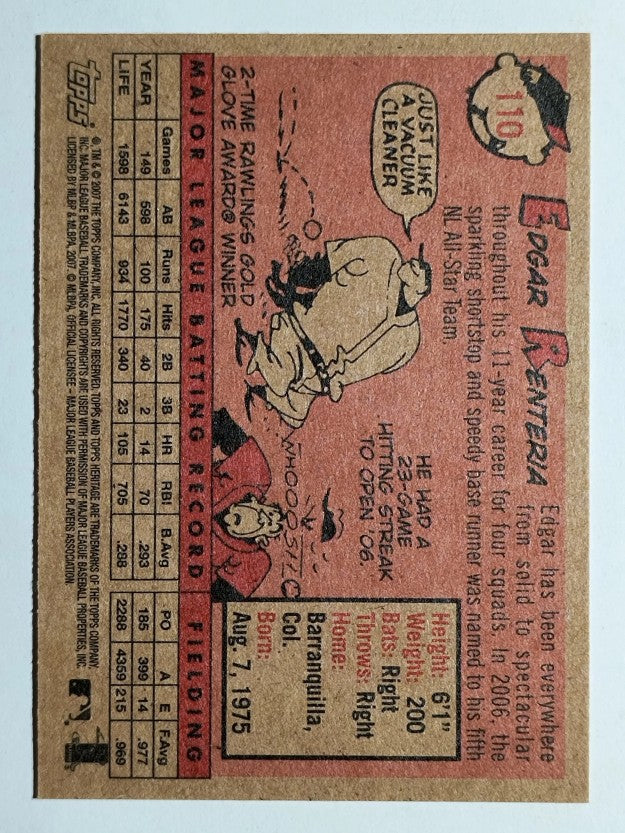 2007 Topps Heritage #110 Edgar Renteria
