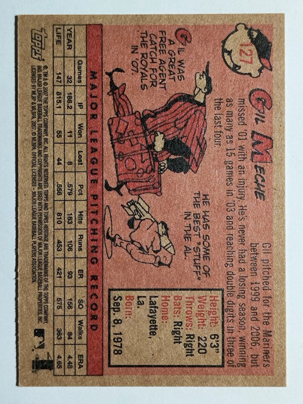 2007 Topps Heritage #127 Gil Meche