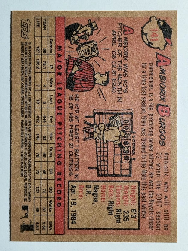 2007 Topps Heritage #141 Ambiorix Burgos