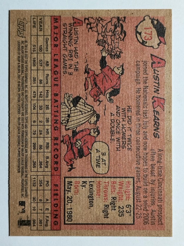 2007 Topps Heritage #173 Austin Kearns