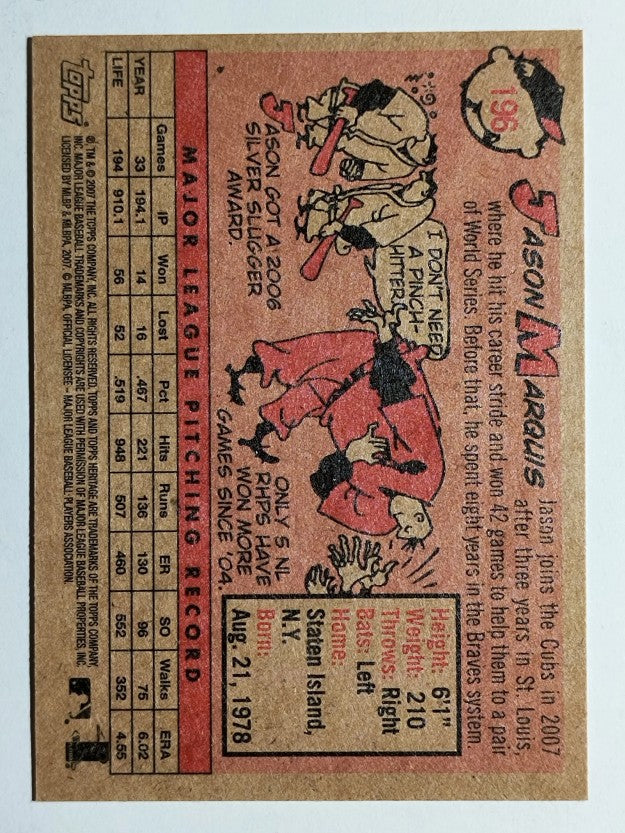 2007 Topps Heritage #196 Jason Marquis