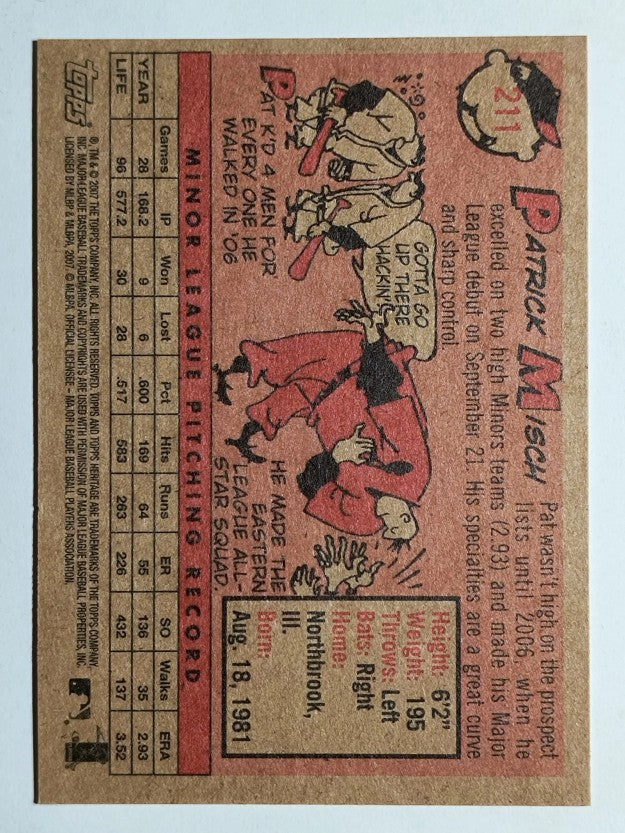 2007 Topps Heritage #211 Patrick Misch